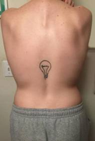 tatuaggi schiena ragazzo maschio sul retro della lampadina nera tattoo picture 92698 - Tatuaggio schiena ragazza femmina sul retro del cibo e tazza di tè immagini tatuaggio