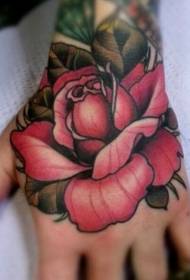 hand tattoo figure glamour bloom hand back tattoo pattern