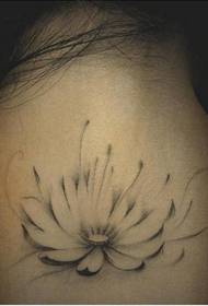 girl neck elegant daffodil tattoo pattern picture