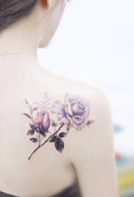 Татуировки на спине Женские свежие красоты на спине Татуировки на спине