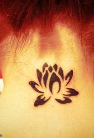 Узорак за тетовирање тетоваже лотоса на врату