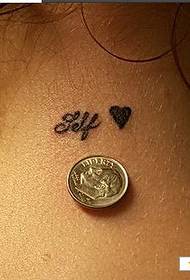immagine digitale del modello del tatuaggio della moneta del collo di bellezza