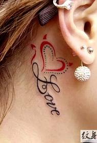 tatuagem pequena da orelha da irmã bonito