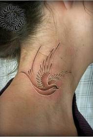 dievčatá krk neviditeľné prehltnúť tetovanie vzor obrázok