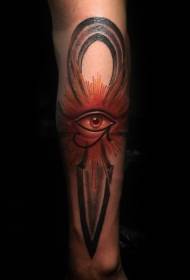 Color Mystery Sword and Horus Eye Tattoo Pattern