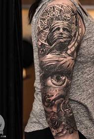 arm realistiese oog tattoo patroon