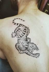 Tiger Totem tattoo male back on black tiger tattoo picture