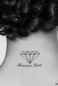 neck diamond tattoo pattern