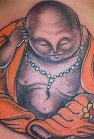 klädd i en mantel Buddha tatuering bild
