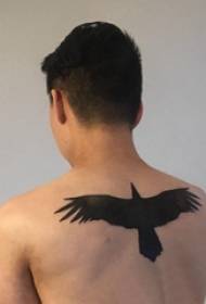 Animal Tattoo Outline Boys Black Back Eagle Tattoo Picture