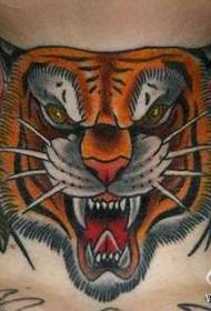 wucin gadi classic tiger kai mai ban mamaki ƙirar 92547-Back's Girl Kyakkyawan Karkace Sashin Hanyar Tattoo