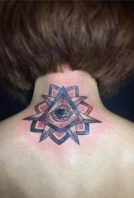 Geometrische ster oog tattoo tattoo voor dames