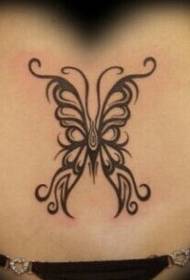 bella foto di tatuaggio farfalla totem collo