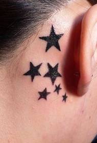 oor kleine ster tattoo foto