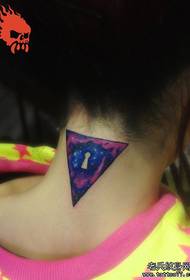 girl neck fashion classic starry door tattoo pattern