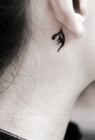 girl ear Small fresh small totem tattoo pattern