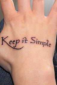 mkono nyuma utu Kiingereza picha tattoo picha