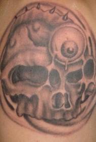 Monster skull at eyeball Nakakatakot na pattern ng tattoo