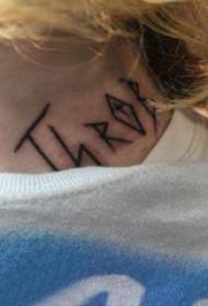 Bloem Engels tattoo meisje nek bloem lichaam tattoo foto
