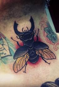 nyak fekete rovar tetoválás minta