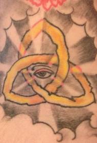 patrón de tatuaje de tótem de ojo radiante