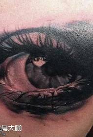 Patrón de tatuaxe dos ollos traseiros