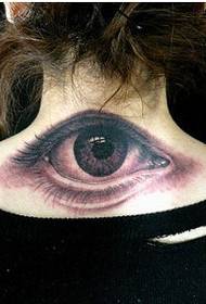 djevojka vrat velike oči tetovaža uzorak slika