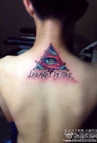 момче врат Класичен модерен триаголник шема за тетоважа на очите