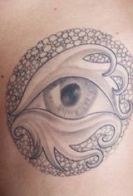 patrón de tatuaje de ojo interno de patrón redondo