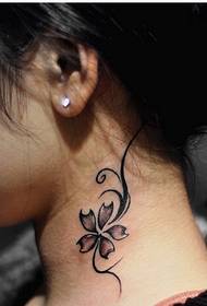 krása krk módní hezký květ tetování vzor obrázek
