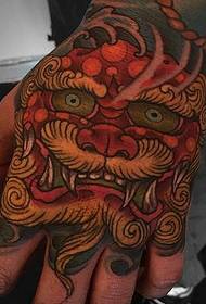a group of evil colored back totem tattoo pictures