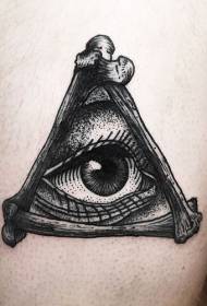 driehoekige punt doorn oog tattoo patroon