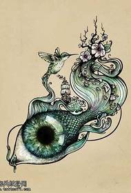 manuscript beautiful beautiful eye tattoo pattern