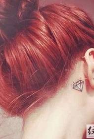 vyrų ir moterų vaikų ausų mažo modelio tatuiruotė