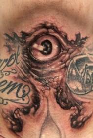 modello del tatuaggio del malocchio del collo degli uomini