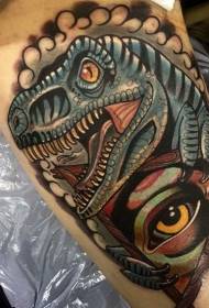 nowy szkolny dinozaur i tajemniczy wzór tatuażu oka