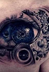 hermoso patrón de tatuaje de ojo realista