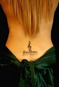 Golden cat beauty neck super elegant music tattoo picture picture
