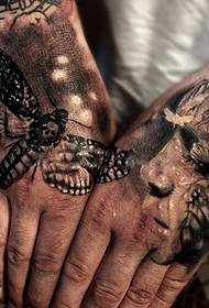 рука назад особистість татуювання візерунок метелик