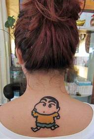 फैशन महिलाओं की गर्दन क्रेयॉन Xiaoxin टैटू तस्वीरें देखी जा सकती हैं