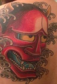 péinteáilte buachaillí ar chúl na línte grádáin teibí cosúil le pictiúr tattoo