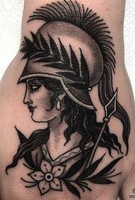 aka azụ European na American Roman nwanyị dike tattoo ụdị