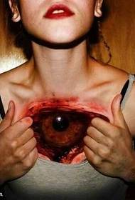 სისხლიანი თვალის ტატუტის ნიმუში