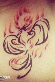 vzorec vratu feniks ogenj totem tetovaža