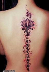 Hals Sanskrit Lotus Tattoo Muster