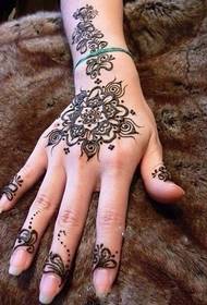 tattoo ya muundo wa nyuma wa kike