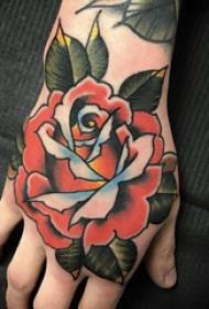 literární květina tetování dívka zpět nad obrázek umění květina tetování