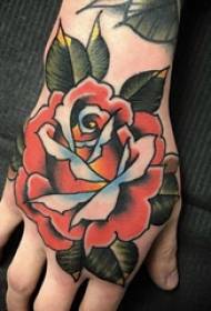ragazza letteraria del tatuaggio del fiore indietro sopra l'immagine del tatuaggio del fiore di arte