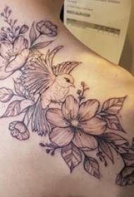 menina de tatuagem flor literária volta imagem de tatuagem flor literária