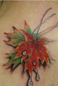 meisje hals mooi Mooi-útstrieling maple leaf tattoo foto